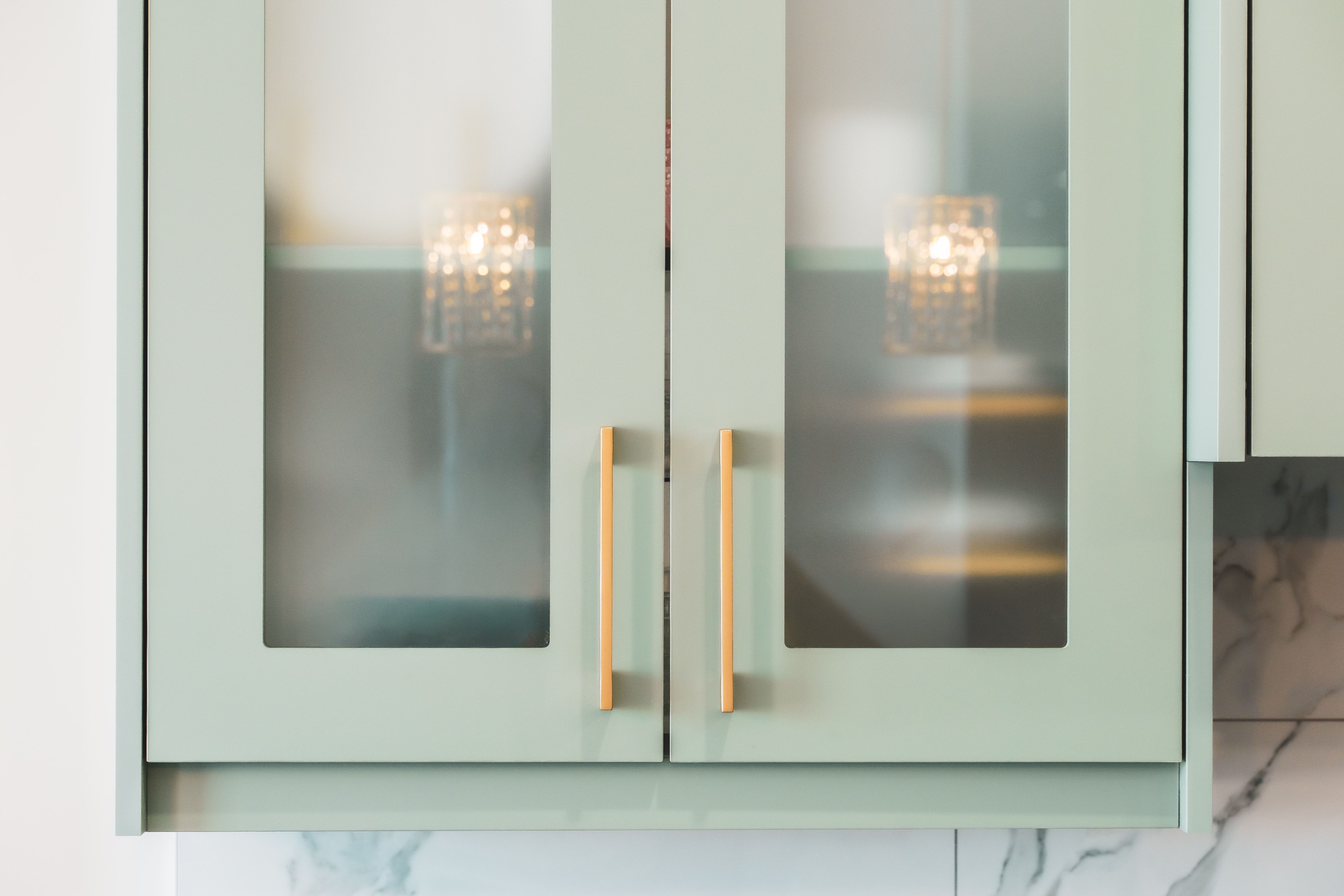 Wide view dark-themed luxury kitchen – ACE Custom Cabinets