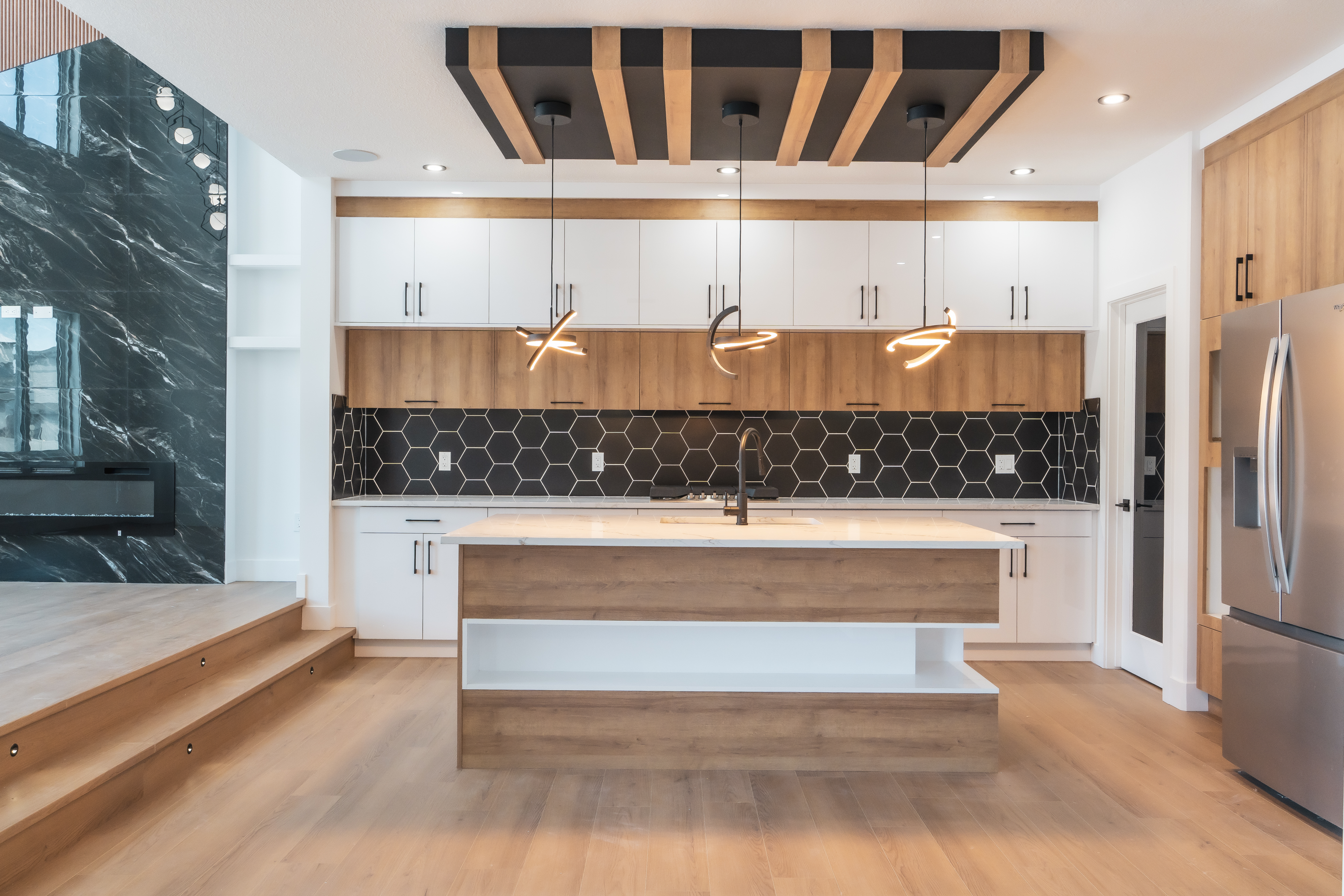 Full kitchen with custom cabinetry layout – ACE Custom Cabinets